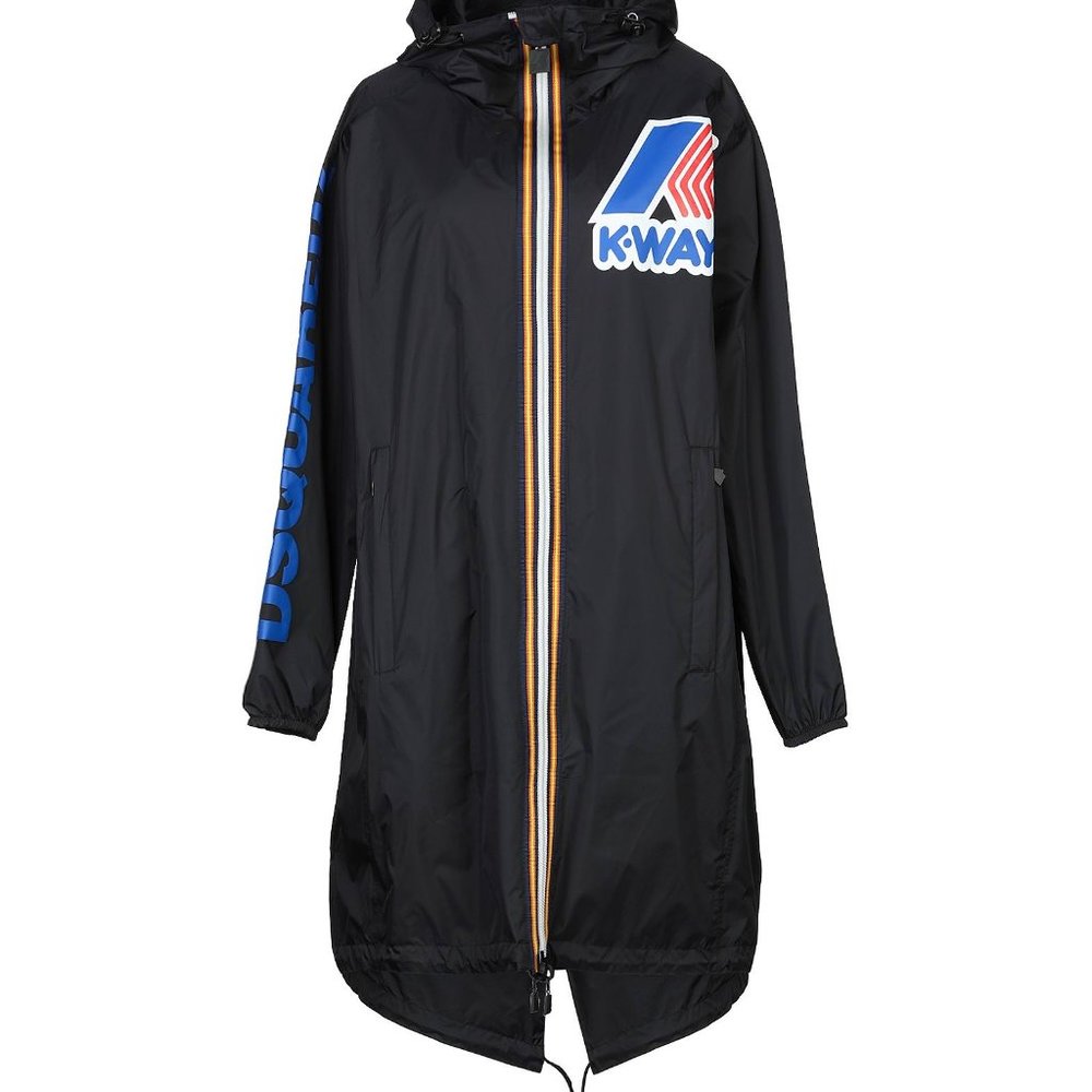 DSQUARED2 X K-WAY    ACTIVEWEAR /  JACKETS. UNISEX. XL, BLACK. 100% Polyamide